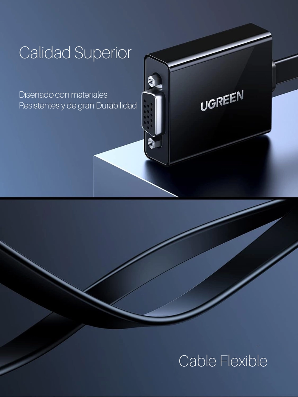 Adaptador HDMI a VGA con Audio Ugreen MM103 (40248): Conecta tus Dispositivos Modernos a Pantallas VGA