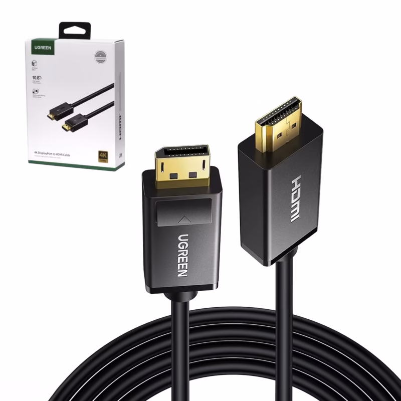 Cable DisplayPort a HDMI K Ugreen  DP  Metros  Imagen Nítida y Conexión Confiable