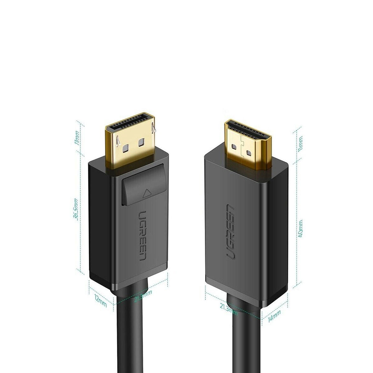 Cable DisplayPort a HDMI 4K 30Hz 2 Metros Ugreen 10202 (DP101): Imagen Nítida y Conexión Confiable