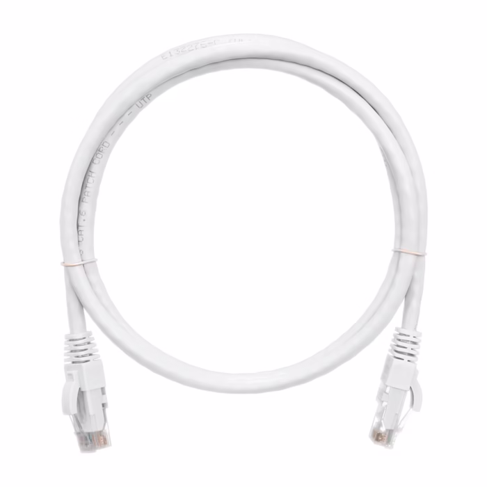 Cable Patch Cord Cat  Metro Blanco LSZH LT USA LT PC B Conexión Gigabit Confiable y Segura
