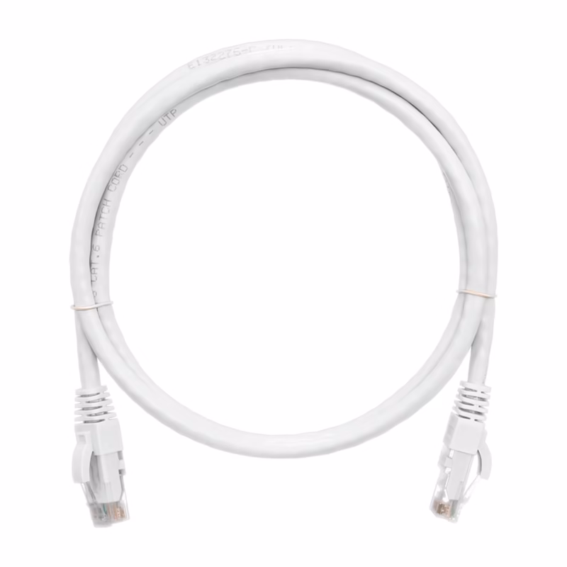 Cable Patch Cord Cat  Metro Blanco LSZH LT USA LT PC B Conexión Gigabit Confiable y Segura