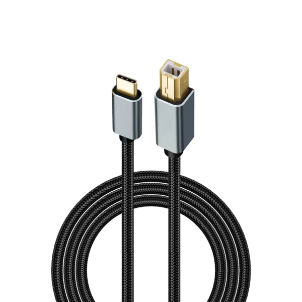 Cable USB-C a Impresora USB-B 1.8m Glink GP-015-TC3: Conexión Premium para tus Dispositivos de Impresión