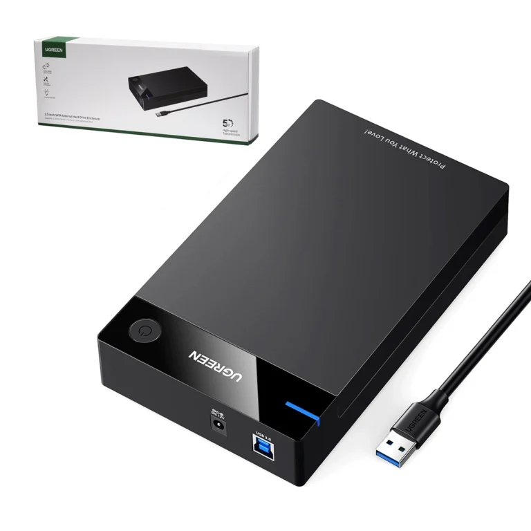 Carcasa para Disco Duro SATA 3.5" y 2.5" USB 3.0 Ugreen US222 (50423): Almacenamiento Externo Rápido y Versátil, Case para Disco de PC, Carcasa para HDD 3.5"