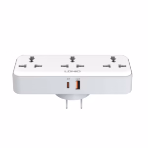 Enchufe Triple con Carga Rápida USB-C PD y QC3.0 LDNIO SC3317: Potencia y Versatilidad en un Diseño Compacto