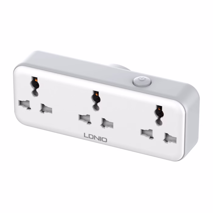 Enchufe Triple con Carga Rápida USB C PD y QC LDNIO SC Potencia y Versatilidad en un Diseño Compacto