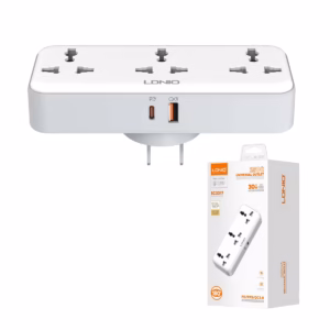 Enchufe Triple con Carga Rápida USB-C PD y QC3.0 LDNIO SC3317: Potencia y Versatilidad en un Diseño Compacto