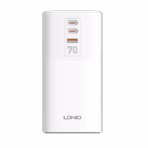 Extensión Eléctrica 70W GaN con 4 Tomas y 3 USB (2 USB-C PD + 1 USB-A QC3.0) LDNIO SC4383: Potencia y Seguridad para tu Hogar u Oficina, Extensión de Corriente con USB