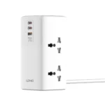 Extensión Eléctrica 70W GaN con 4 Tomas y 3 USB (2 USB-C PD + 1 USB-A QC3.0) LDNIO SC4383: Potencia y Seguridad para tu Hogar u Oficina, Extensión de Corriente con USB