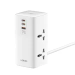 Extensión Eléctrica 70W GaN con 4 Tomas y 3 USB (2 USB-C PD + 1 USB-A QC3.0) LDNIO SC4383: Potencia y Seguridad para tu Hogar u Oficina, Extensión de Corriente con USB