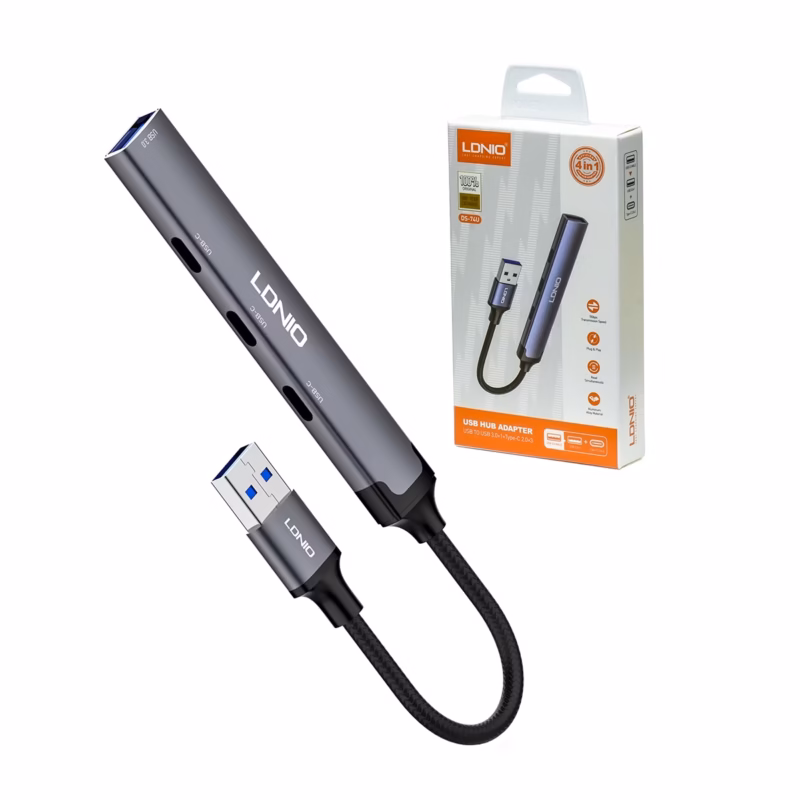 HUB USB con  Puertos USB C y  Puerto USB  LDNIO DS U Expansión Versátil para tu Dispositivo