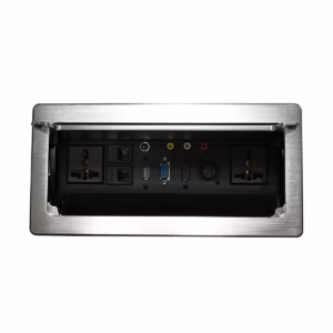 Placa de Escritorio Multimedia Tipo Flip American NET GP-HUB-HVUAX2T: Conectividad Total en un Diseño Elegante