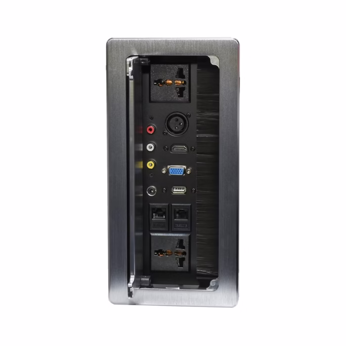 Placa de Escritorio Multimedia Tipo Flip American NET GP HUB HVUAXT Conectividad Total en un Diseño Elegante