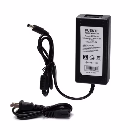 Adaptador de Voltaje 24V 3A Tronic LX-2430: Energía Estable y Confiable para tus Equipos