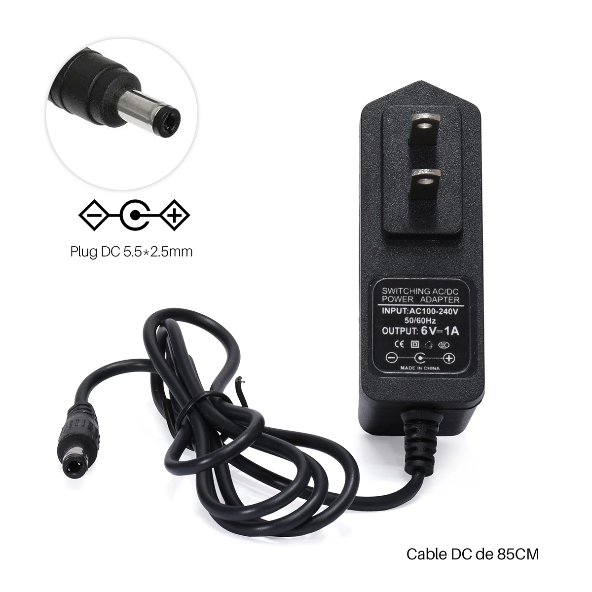 Adaptador de Voltaje 6V 1A OX-0610: Energía Regulada para tus Equipos de 6V