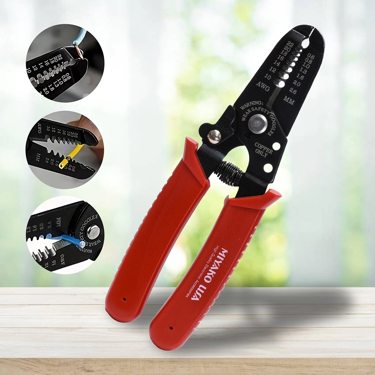 Alicate Pelacables Multipropósito 6" Miyako USA MIY-5021: ¡Pela y Prensa con Precisión!