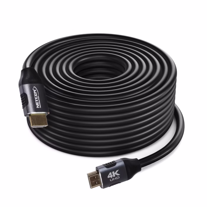 Cable HDMI K  Metros  Cobre NETCOM PE HD Máximo Alcance para Señales Ultra HD Cable HDMI  Metros NETCOM