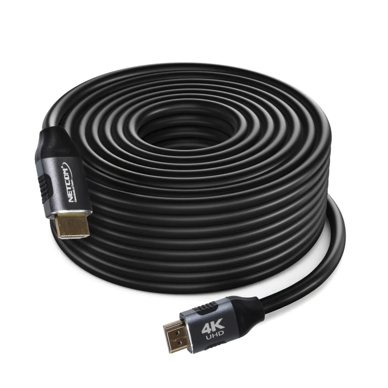 Cable HDMI 4K 20 Metros 100% Cobre NETCOM PE-HD0120: Máximo Alcance para Señales Ultra HD, Cable HDMI 20 Metros NETCOM