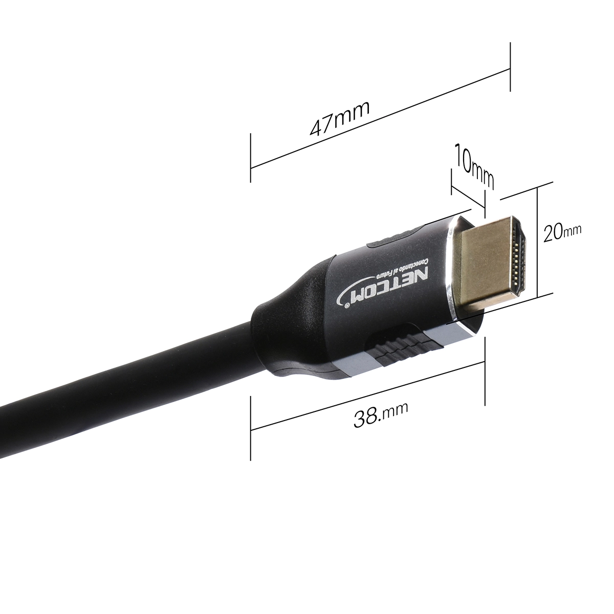 Cable HDMI 4K 20 Metros 100% Cobre NETCOM PE-HD0120: Máximo Alcance para Señales Ultra HD, Cable HDMI 20 Metros NETCOM