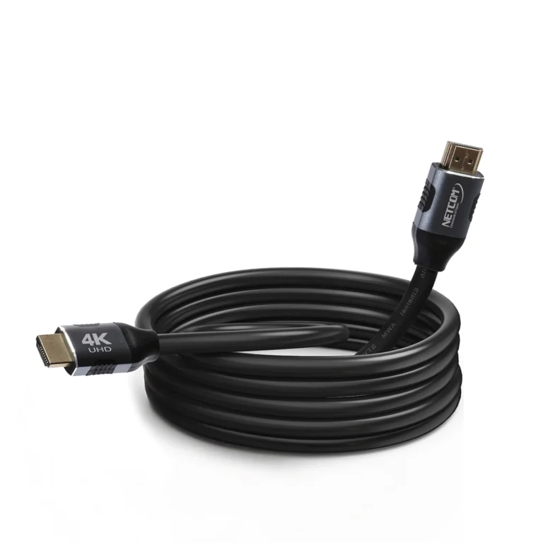 Cable HDMI 4K 3 Metros 100% Cobre NETCOM PE-HD0103: Calidad Ultra HD a Mayor Distancia, HDMI NETCOM 3 Metros