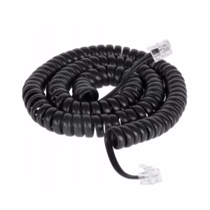 Cable Helicoidal Telefónico 15FT Negro High Full Max TE-15FT-Black: Comunicación Clara y Sin Enredos