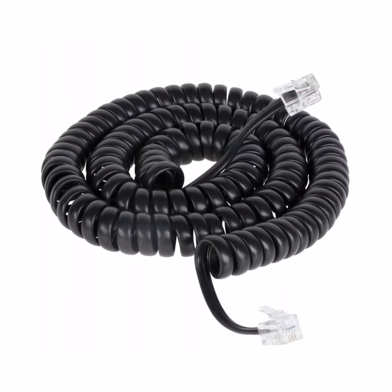 Cable Helicoidal Telefónico FT Negro High Full Max TE FT Black Comunicación Clara y Sin Enredos