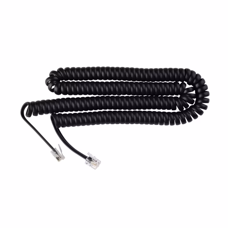 Cable Helicoidal Telefónico FT Negro High Full Max TE FT Black Comunicación Clara y Sin Enredos