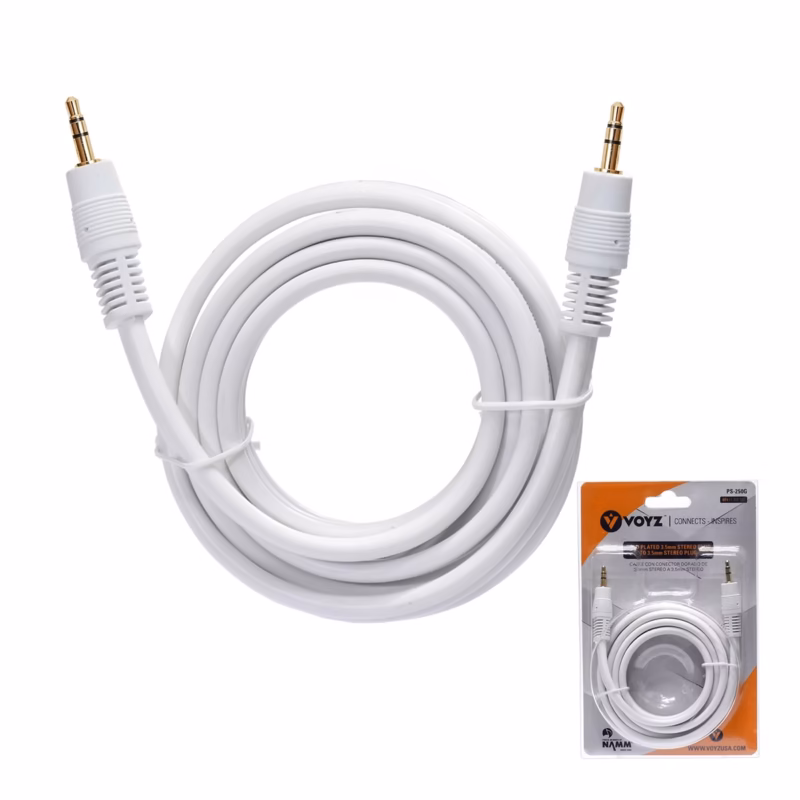 Cable MiniPlug Estéreo m Blanco VOYZ PS G