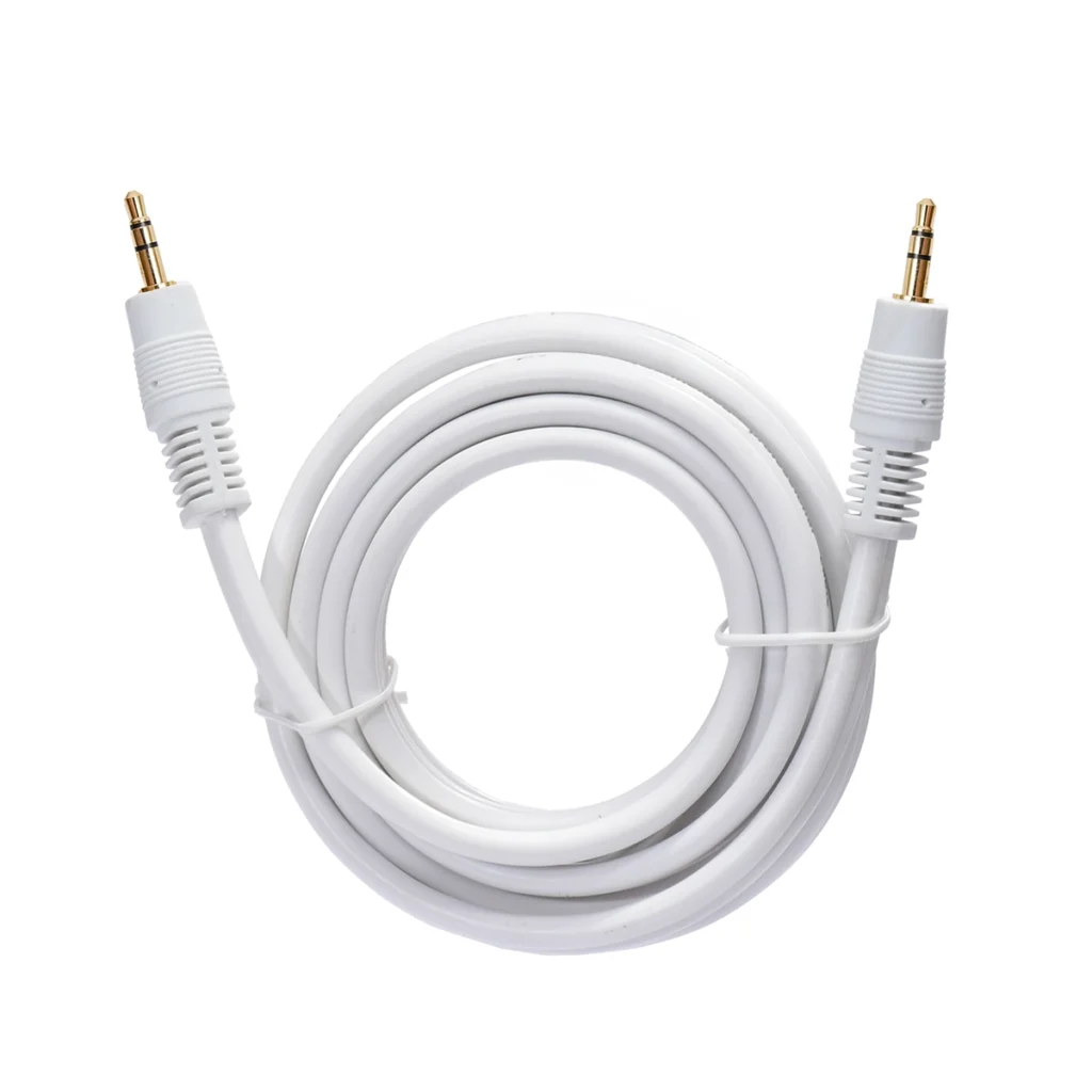 Cable MiniPlug Estéreo m Blanco VOYZ PS G Sonido Claro y Conexión Duradera