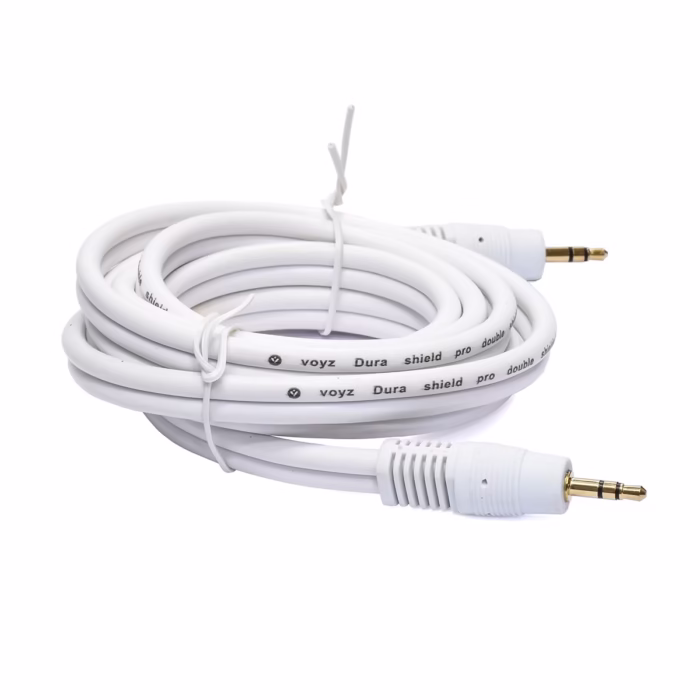Cable MiniPlug Estéreo m Blanco VOYZ PS G Sonido Claro y Conexión Duradera