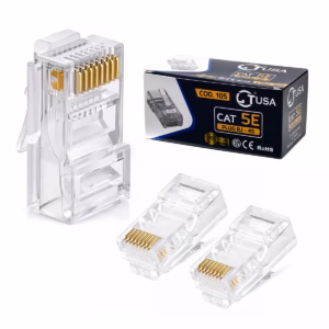 Conector Plug RJ45 Cat5e LT USA LT-105 (Caja 100 Und): Conexión de Red Confiable y Duradera
