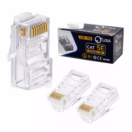 Conector Plug RJ45 Cat5e LT USA LT-105 (Caja 100 Und): Conexión de Red Confiable y Duradera