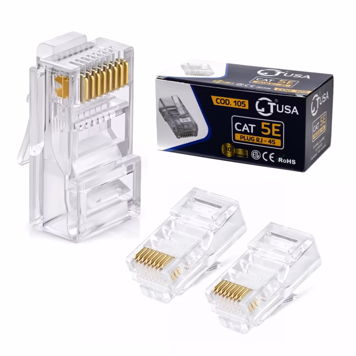Conector Plug RJ Cate LT USA LT  Caja  Und Conexión de Red Confiable y Duradera