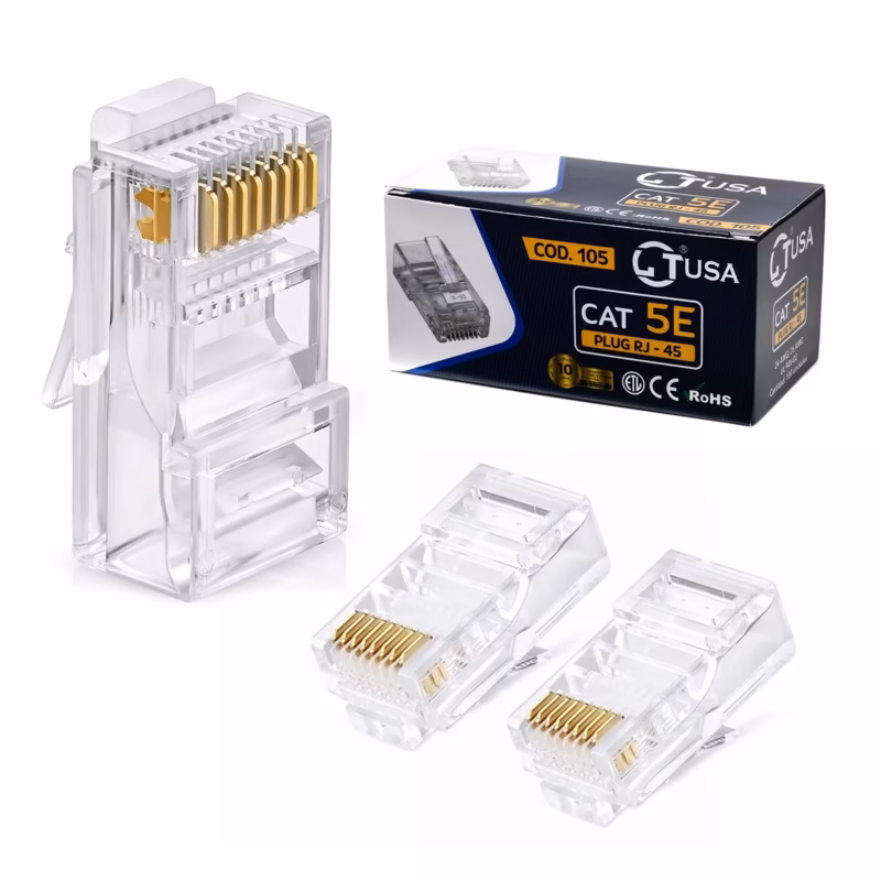 Conector Plug RJ Cate LT USA LT  Caja  Und Conexión de Red Confiable y Duradera