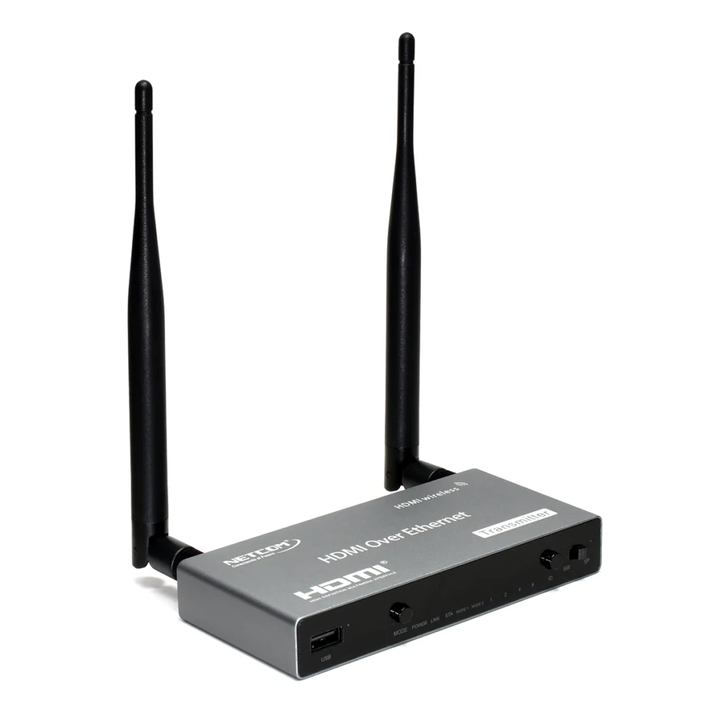 Extensor KVM HDMI Inalámbrico m p NETCOM PE EXI Control Remoto Total sin Cables