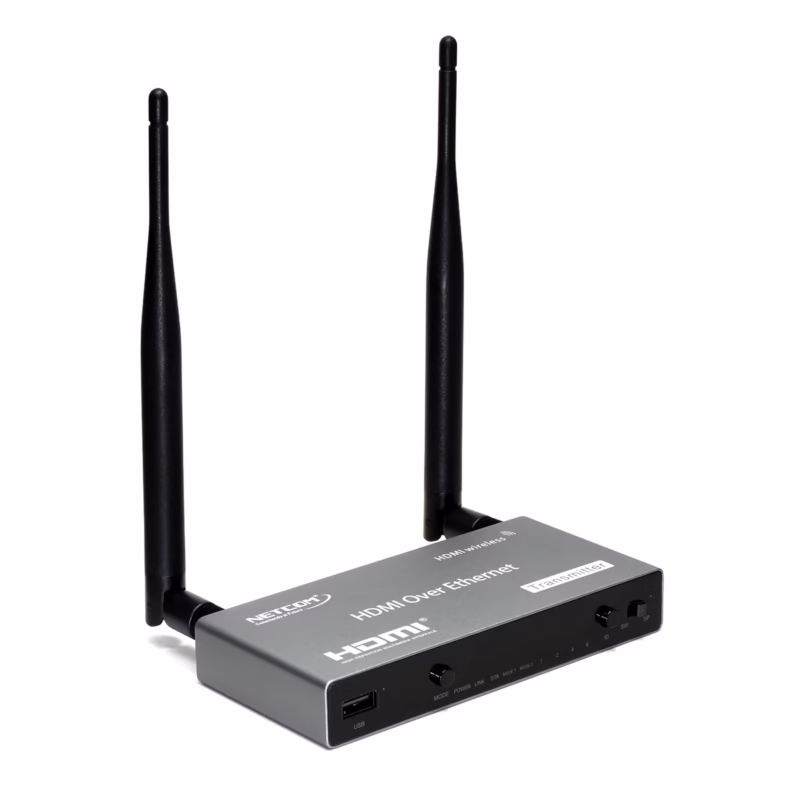Extensor KVM HDMI Inalámbrico m p NETCOM PE EXI Control Remoto Total sin Cables