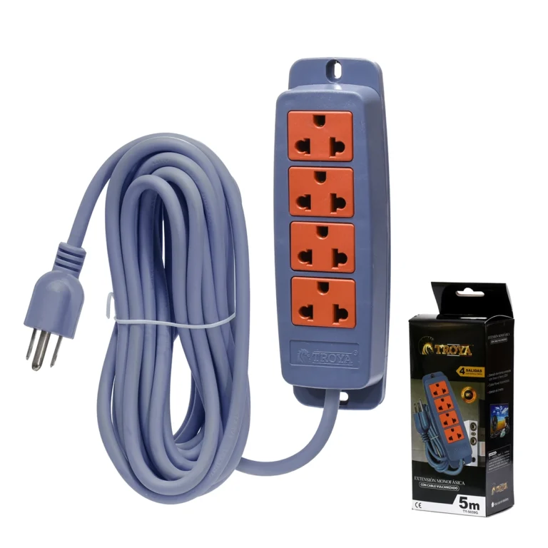 Extensión Eléctrica 5m Cable Vulcanizado TROYA TY-5039G: ¡Potencia Duradera y Segura!