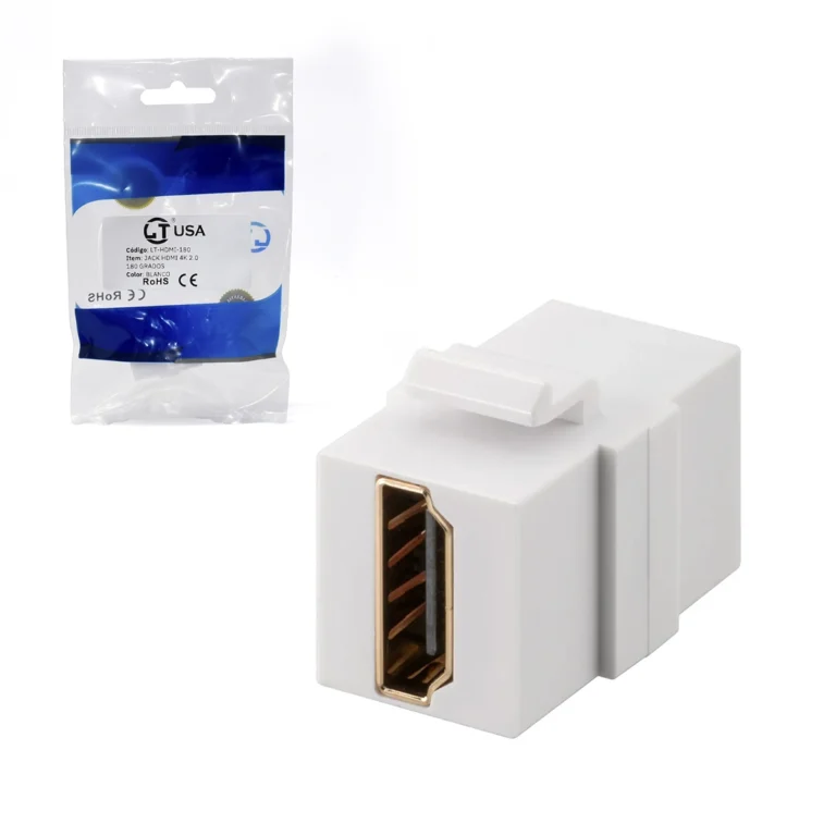 Jack HDMI 4K Keystone 180° LT USA LT-HDMI-180: Conexión HDMI Profesional en tu Pared