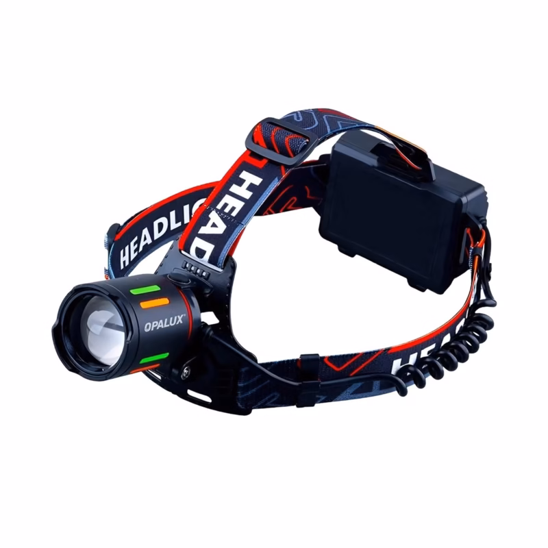 Linterna Frontal Dual Recargable Opalux OP  Iluminación Versátil Potente y Manos Libres