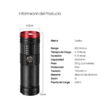 Linterna Táctica LED 15W 1000LM Opalux OP-8623: Alcance Extremo y Potencia Recargable