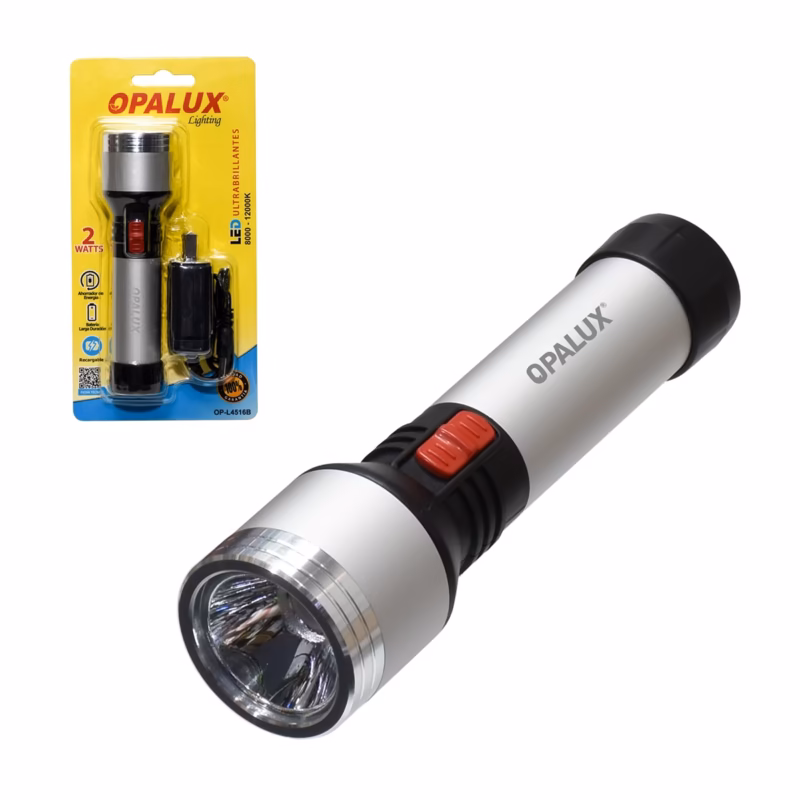 Linterna LED Recargable W Opalux OP LB Iluminación Confiable y Duradera