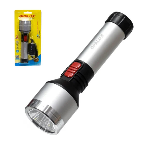 Linterna LED Recargable 3W Opalux OP-L8516B: Iluminación Compacta y Confiable