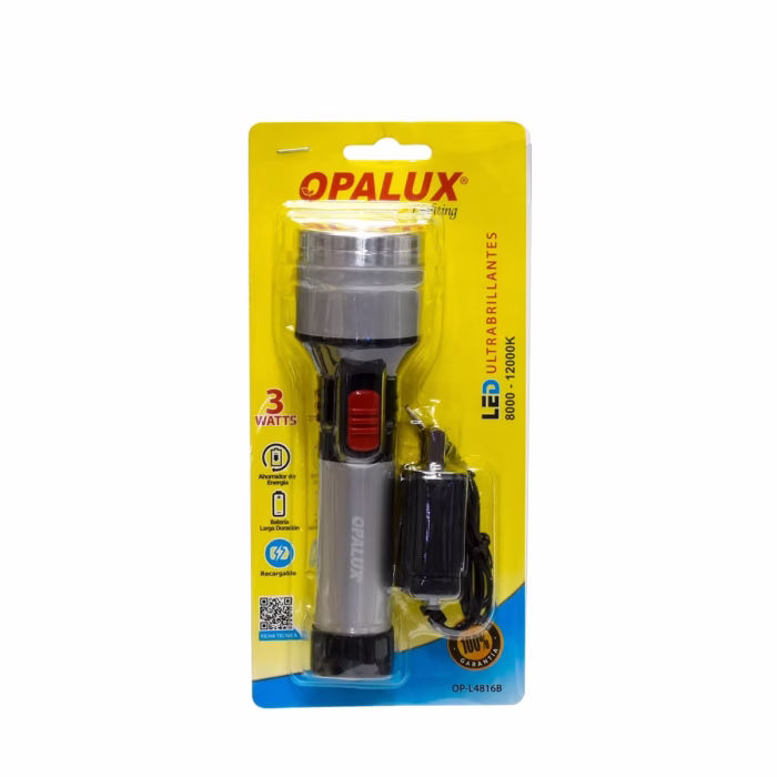 Linterna LED Recargable W Opalux OP LB Iluminación Compacta y Confiable