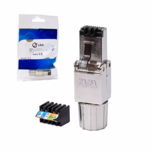Plug RJ CatA SFTP Metálico LT USA LT CATA SFTP Rendimiento  Gigabit Blindado y Confiable