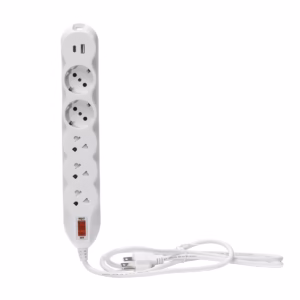 Supresor de Picos Opalux OP-3U2SB con 5 Tomas (Schuko/Universal) y USB-C/A: ¡Protección y Carga Total!