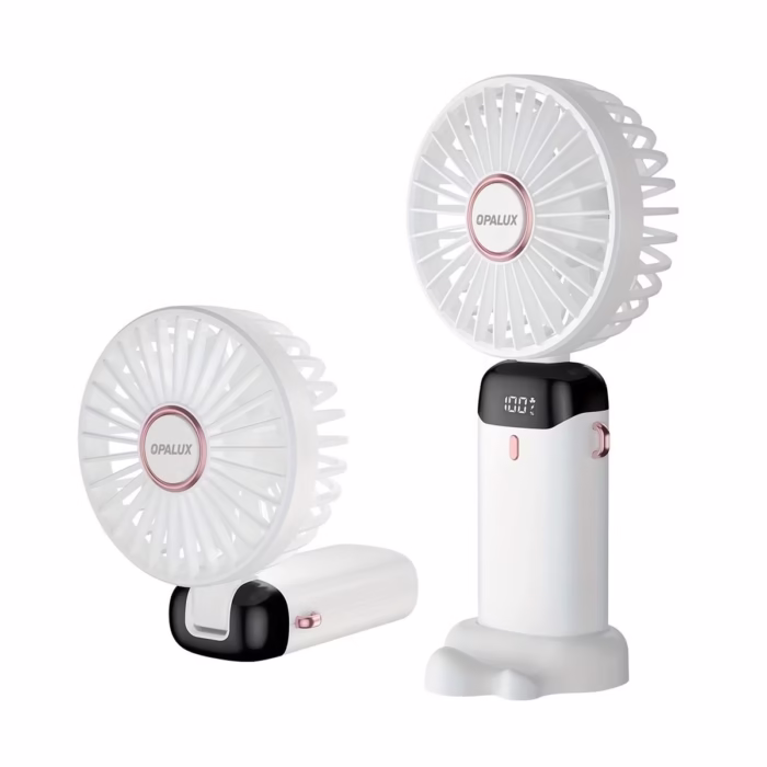 Ventilador Recargable  en  Opalux OP HF con Soporte Celular y Correa Frescura Total Donde Vayas