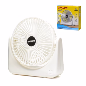 Ventilador Recargable de Escritorio Blanco Opalux OP TF BL Tu Brisa Personal Silenciosa