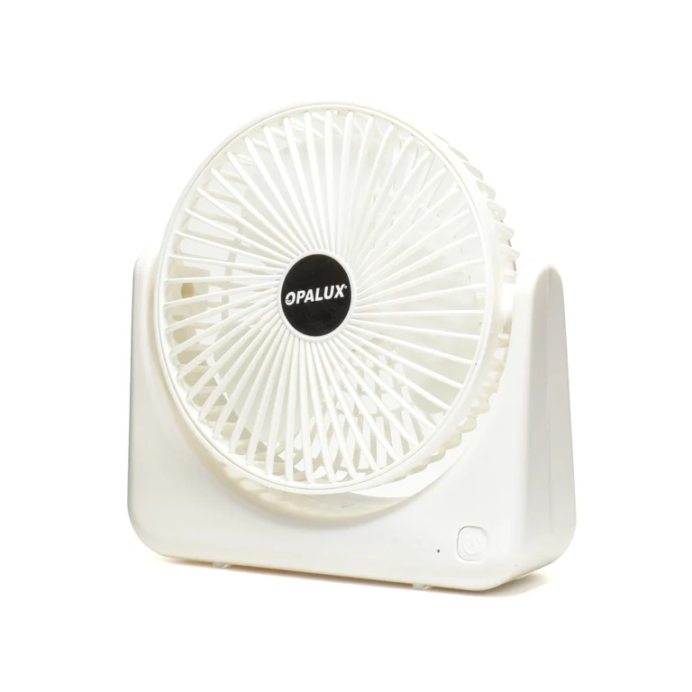 Ventilador Recargable de Escritorio Blanco Opalux OP-TF63-BL: Tu Brisa Personal Silenciosa