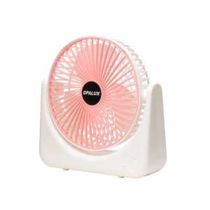 Ventilador Recargable de Escritorio Rosado Opalux OP-TF63-RS: Frescura Personal con Estilo