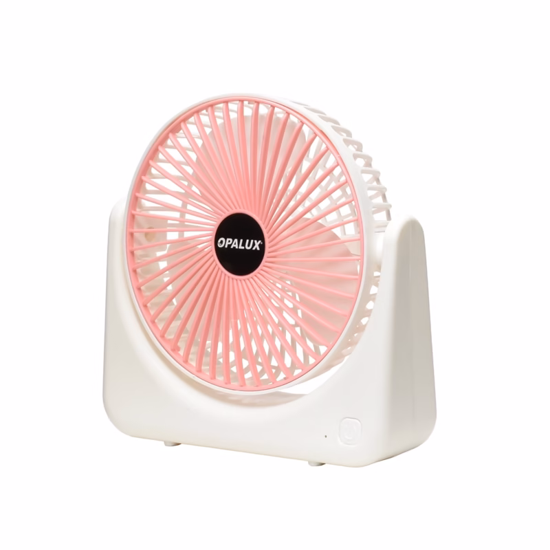 Ventilador Recargable de Escritorio Rosado Opalux OP TF RS Frescura Personal con Estilo