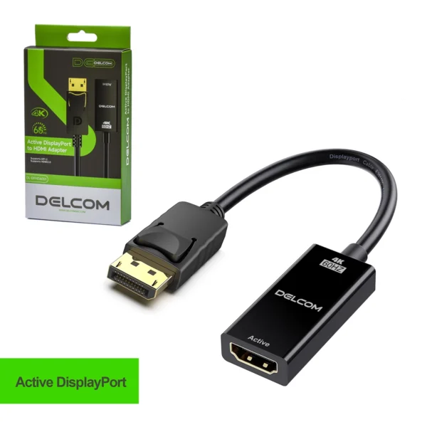 Adaptador DisplayPort a HDMI Activo 4K 60Hz Delcom DL-DPHDA001: ¡Conexión Superior y Estable!
